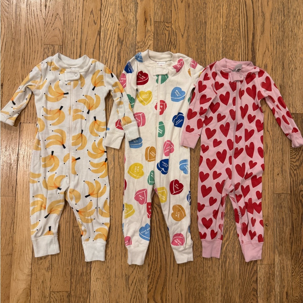 Hanna Andersson Kids Footie Set - Yellow, Multicolor, Pink